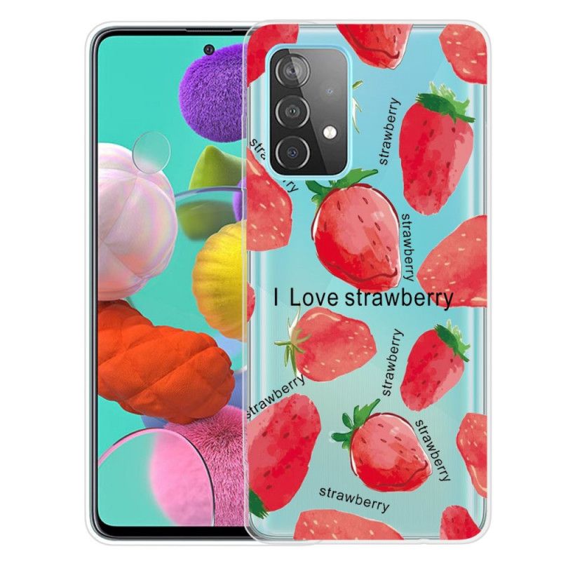 Skal Samsung Galaxy A52 4G / A52 5G Jordgubbar / Jag Älskar Jordgubbar