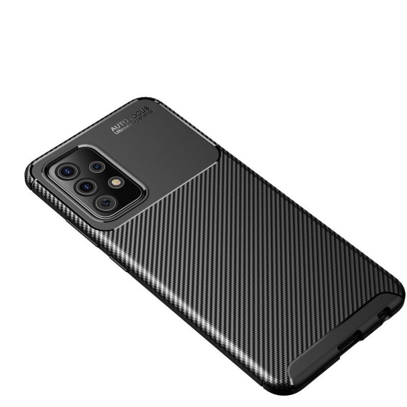 Skal Samsung Galaxy A52 4G / A52 5G Svart Flexibel Kolfiberstruktur