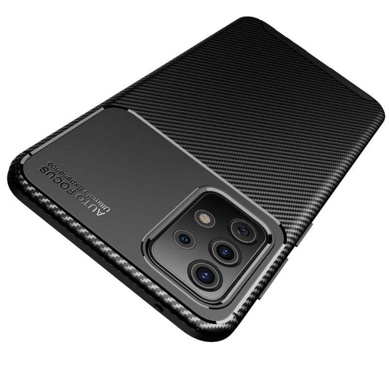 Skal Samsung Galaxy A52 4G / A52 5G Svart Flexibel Kolfiberstruktur