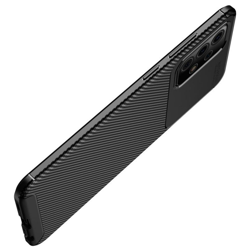Skal Samsung Galaxy A52 4G / A52 5G Svart Flexibel Kolfiberstruktur