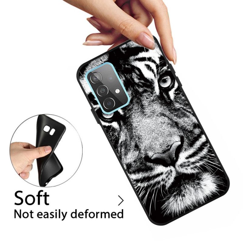 Skal Samsung Galaxy A52 4G / A52 5G Svartvit Tiger