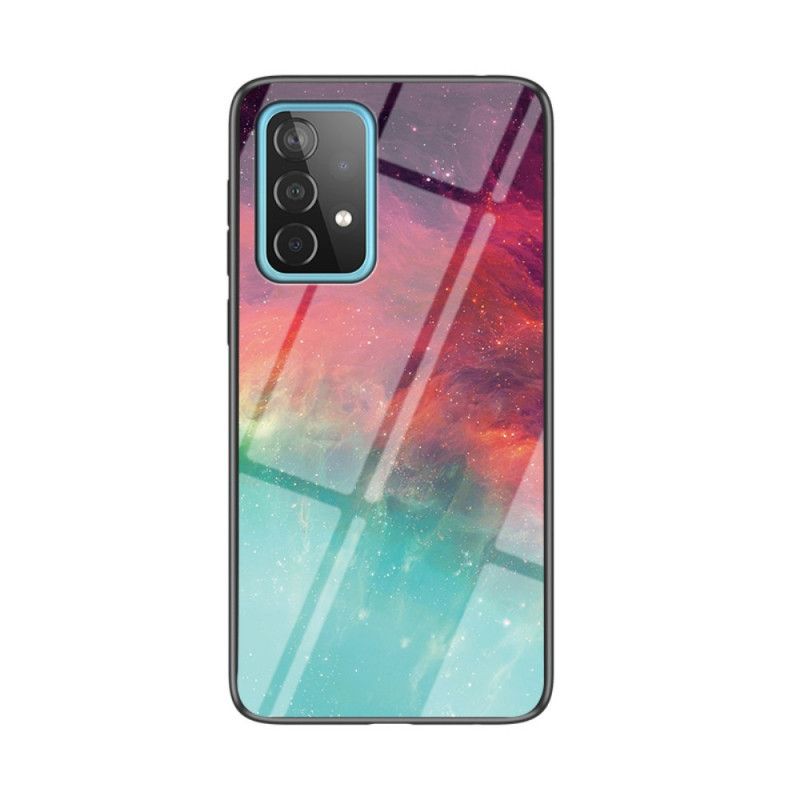 Skal Samsung Galaxy A52 4G / A52 5G Vit Mobilskal Skönhetshärdat Glas