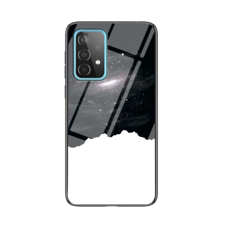 Skal Samsung Galaxy A52 4G / A52 5G Vit Mobilskal Skönhetshärdat Glas