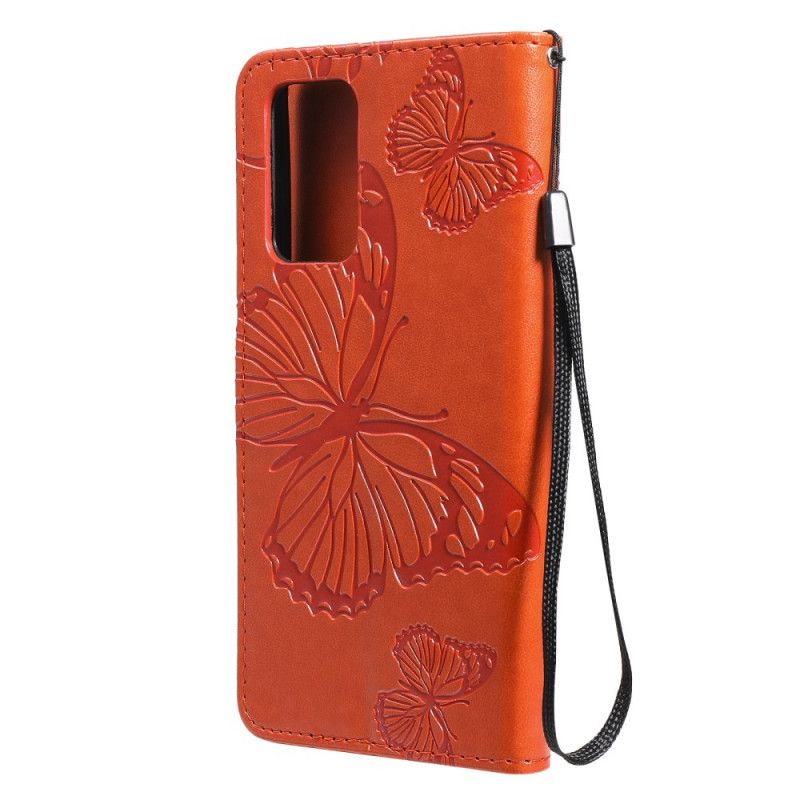 Skyddsfodral Samsung Galaxy A52 4G / A52 5G Grå Jätte Stringfjärilar