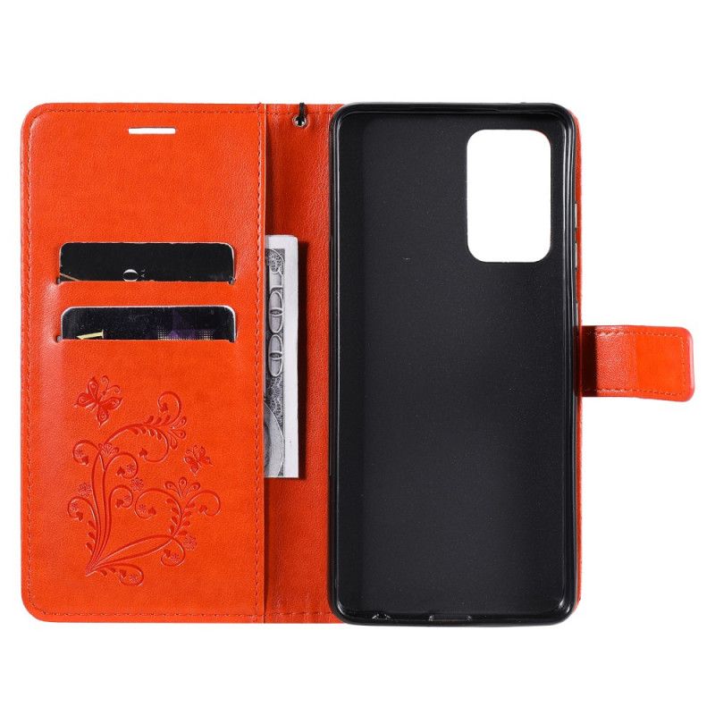 Skyddsfodral Samsung Galaxy A52 4G / A52 5G Grå Jätte Stringfjärilar