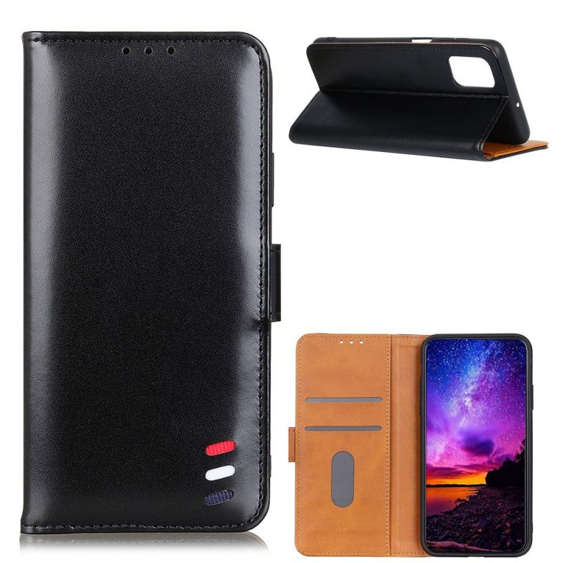 Skyddsfodral Samsung Galaxy A52 4G / A52 5G Svart Tricolor Lädereffekt