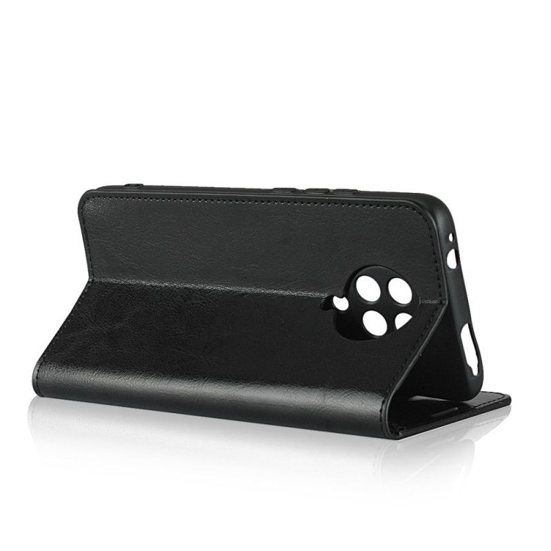 Folio-fodral Xiaomi Poco F2 Pro Svart Äkta Läder