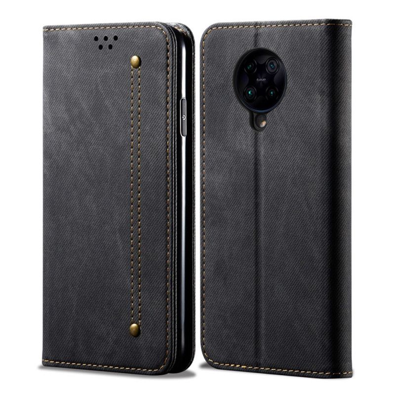 Folio-fodral Xiaomi Poco F2 Pro Svart Jeanstyg