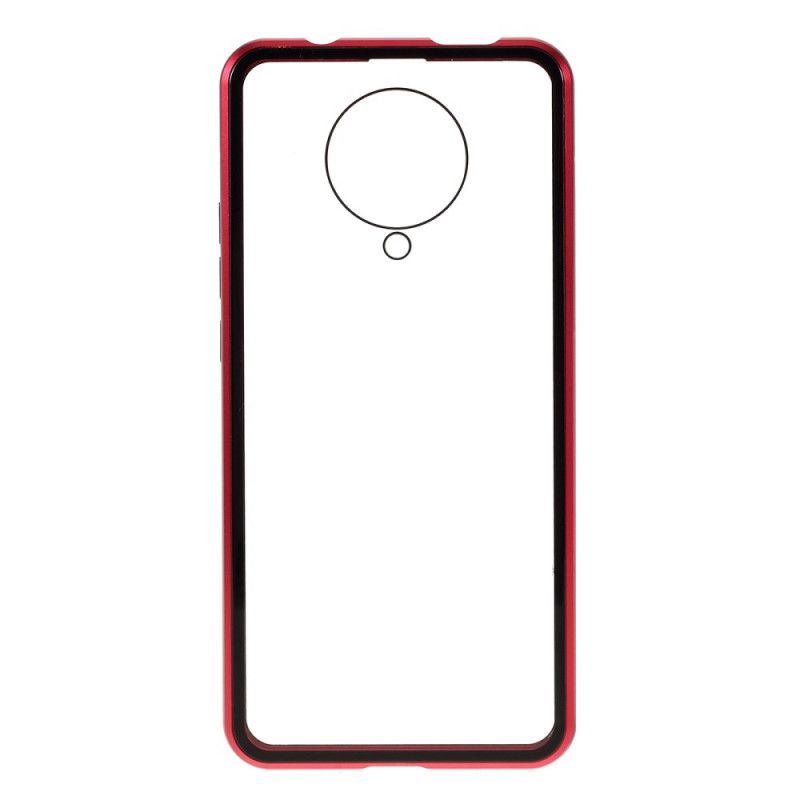 Skal för Xiaomi Poco F2 Pro Svart Härdat Glas Och Metall Fram Och Bak