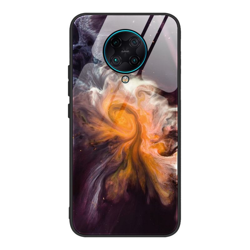 Skal Xiaomi Poco F2 Pro Rosa Marmorfärger Härdat Glas
