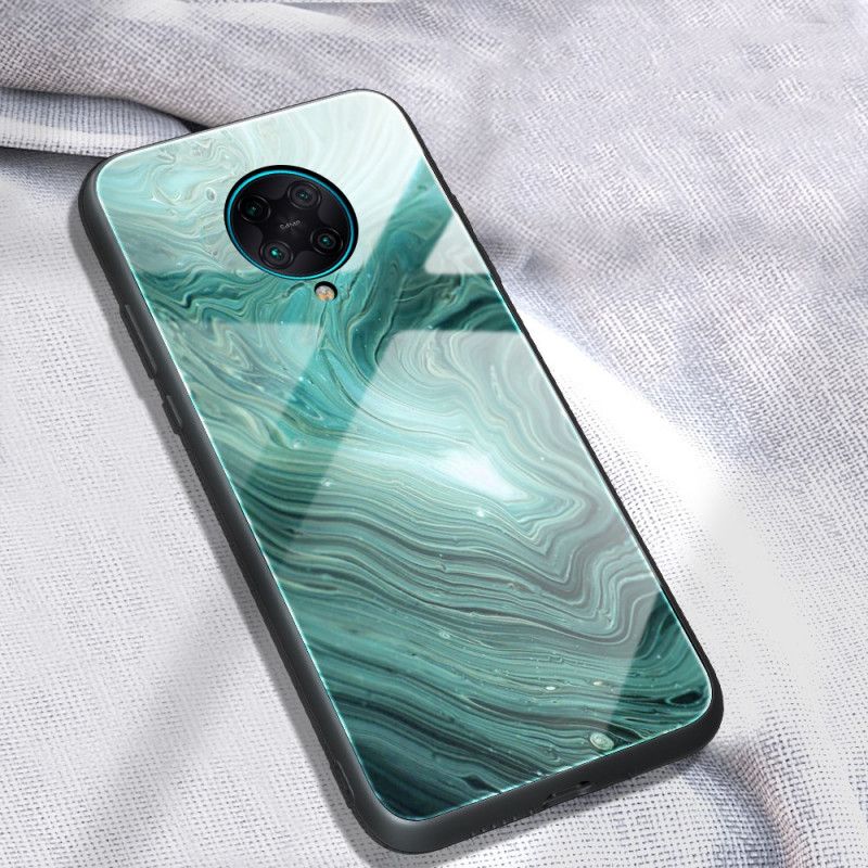 Skal Xiaomi Poco F2 Pro Rosa Marmorfärger Härdat Glas