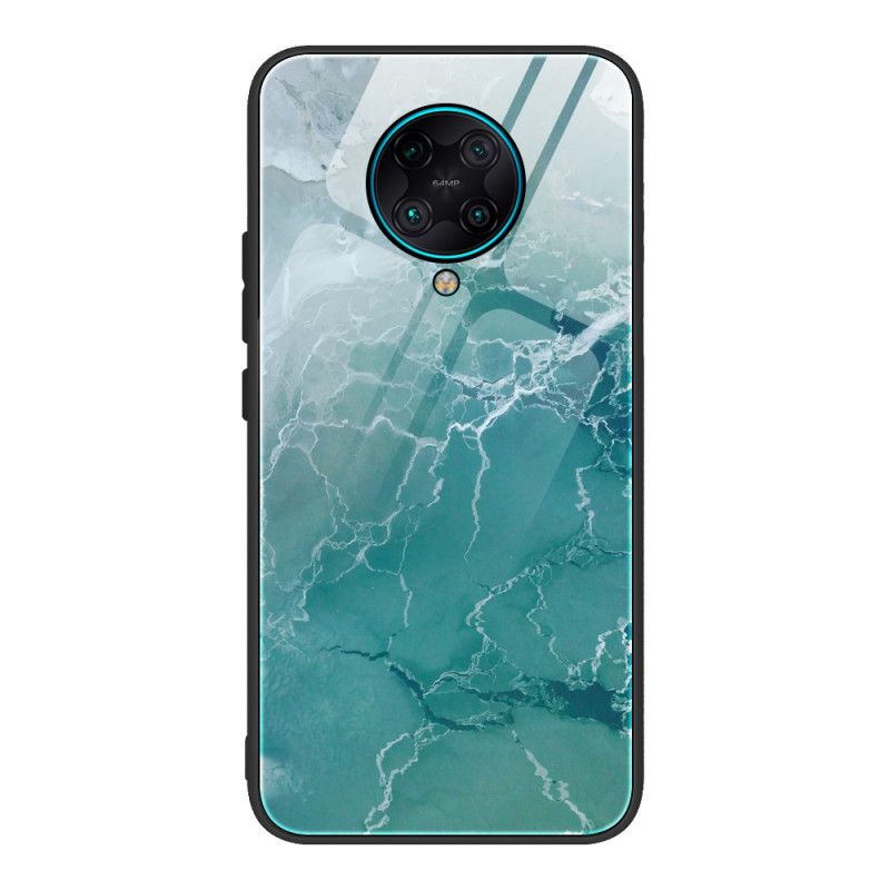 Skal Xiaomi Poco F2 Pro Rosa Marmorfärger Härdat Glas