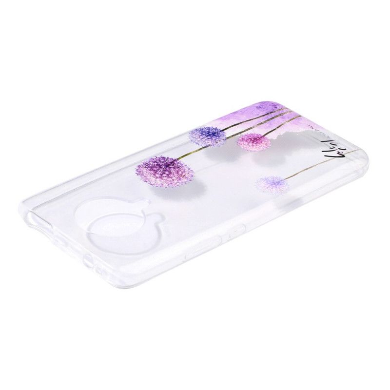 Skal Xiaomi Poco F2 Pro Transparent Färgade Maskrosor