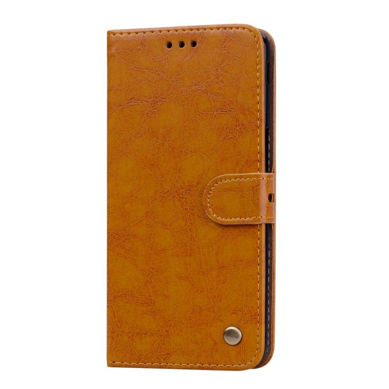Fodral Samsung Galaxy J6 Plus Svart Vintage Lädereffekt Med Rem