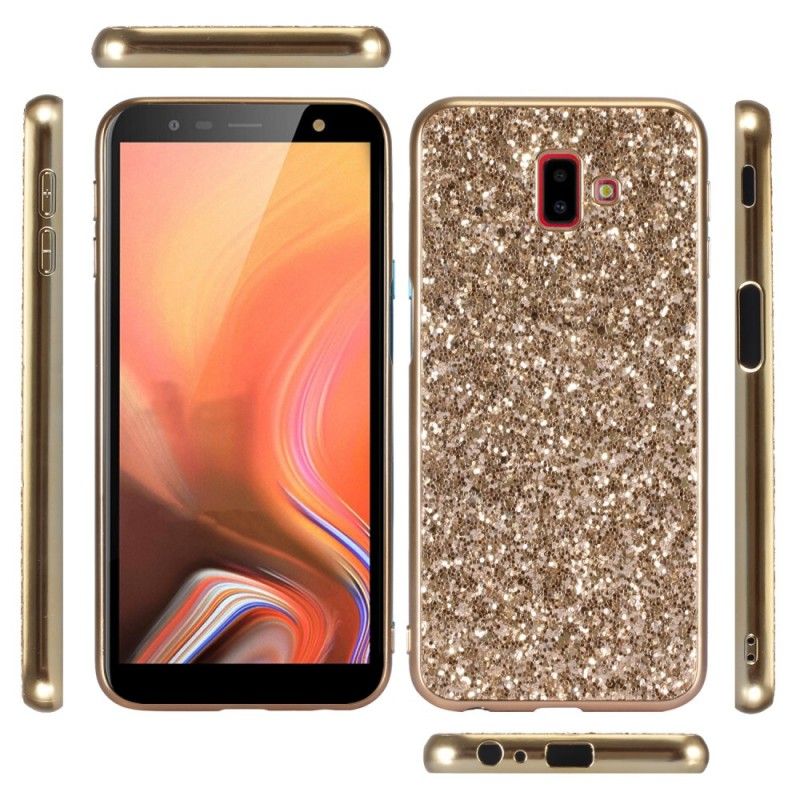 Skal Samsung Galaxy J6 Plus Röd Mobilskal Jag Är Glitter