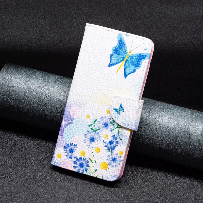 Fodral För Xiaomi Redmi Note 13 5g Fjärils- Och Blommönster