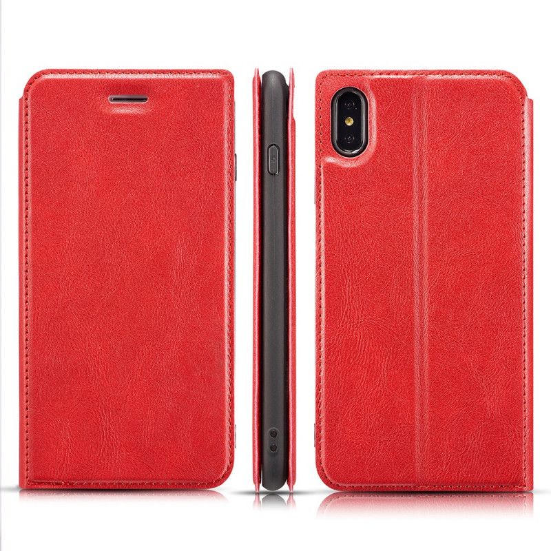 Folio-fodral iPhone XS Max Svart Ultra Finess