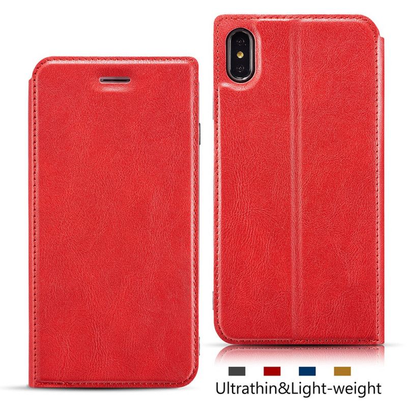 Folio-fodral iPhone XS Max Svart Ultra Finess