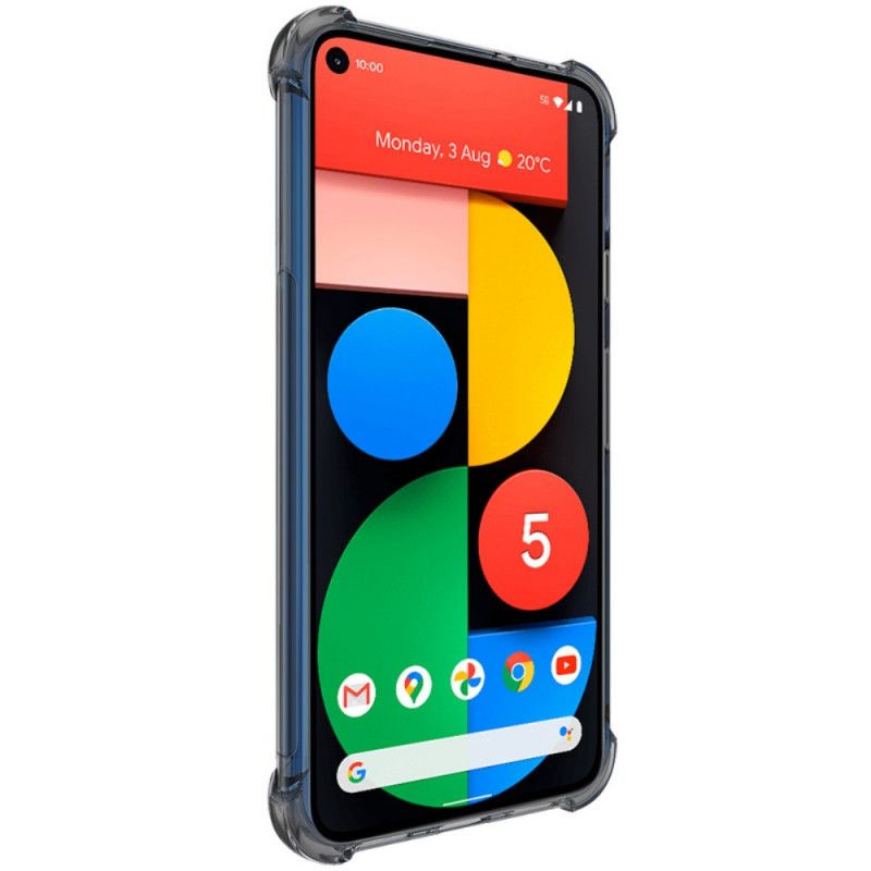 Skal för Google Pixel 5 Grå Transparent Silkeslen Imak