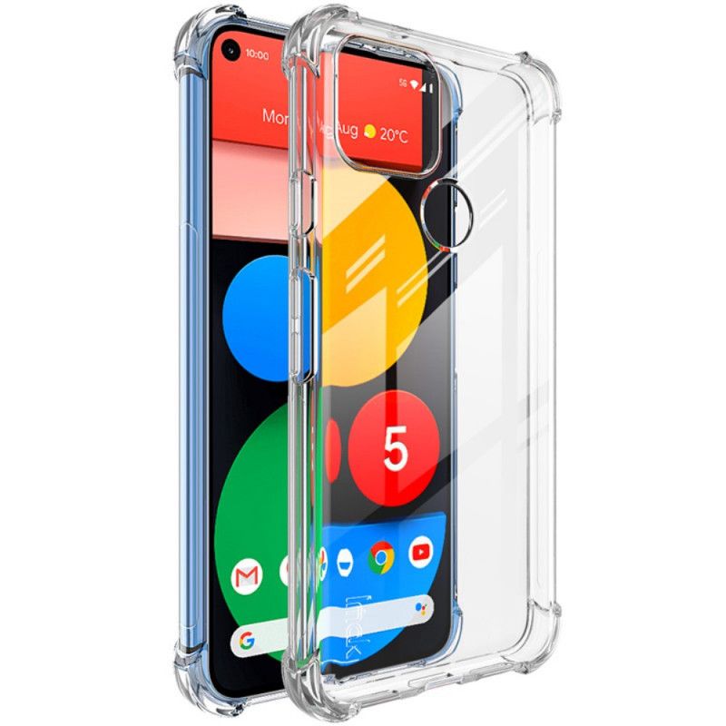 Skal för Google Pixel 5 Grå Transparent Silkeslen Imak