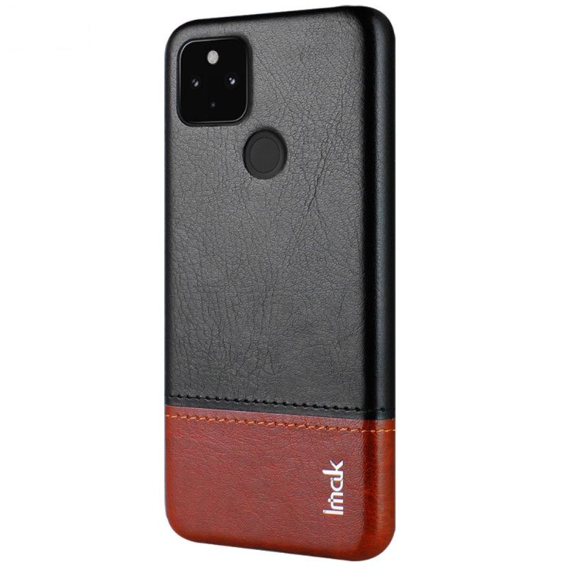 Skal Google Pixel 5 Svart Lädereffekt I Imak Ruiyi-Serien