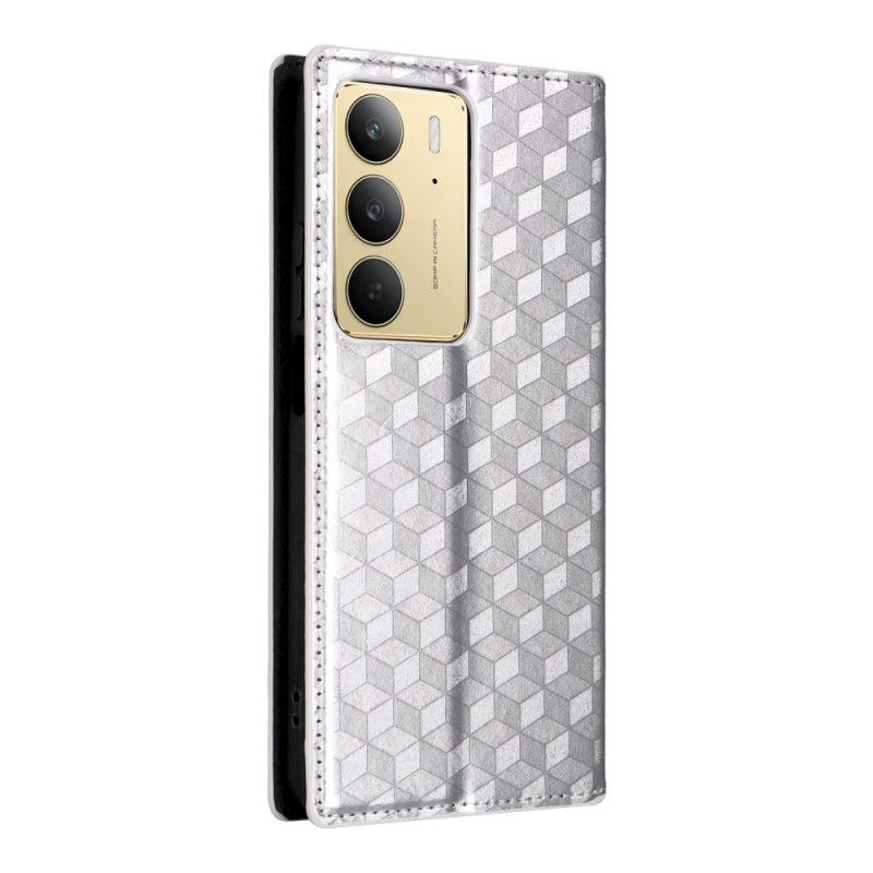 Folio-fodral Realme C75 Diamantmönster