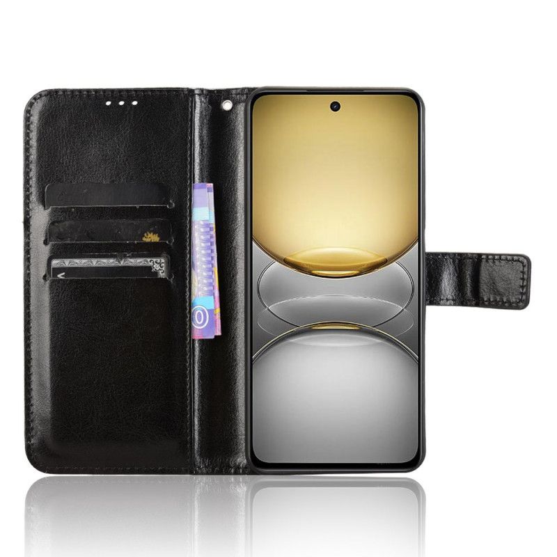 Läderfodral Realme C75 Telefonfodral Flashigt Konstläder