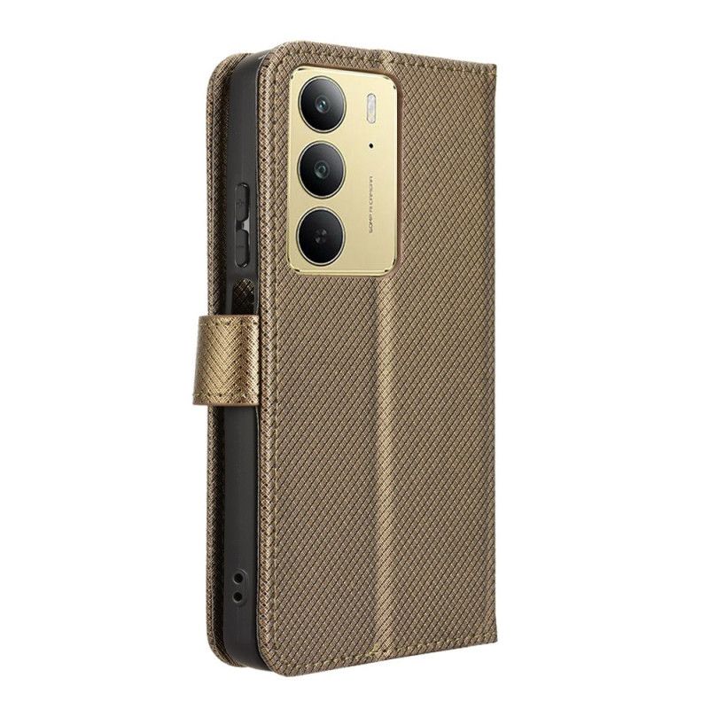 Läderfodral Realme C75 Telefonfodral Prickig Rem