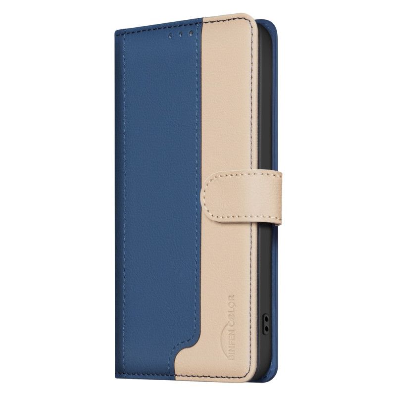 Läderfodral Realme C75 Telefonfodral Tvåfärgad Binfen-färg