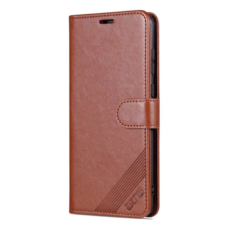Folio-fodral Huawei Mate 50 Pro Azns Lädereffekt