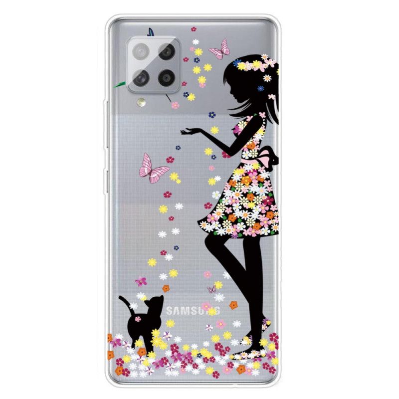 Skal för Samsung Galaxy A42 5G Vackert Blomhuvud