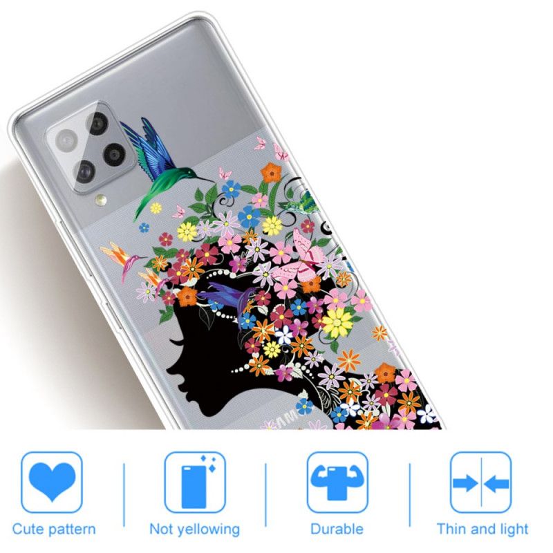 Skal Samsung Galaxy A42 5G Mobilskal Vackert Blomhuvud