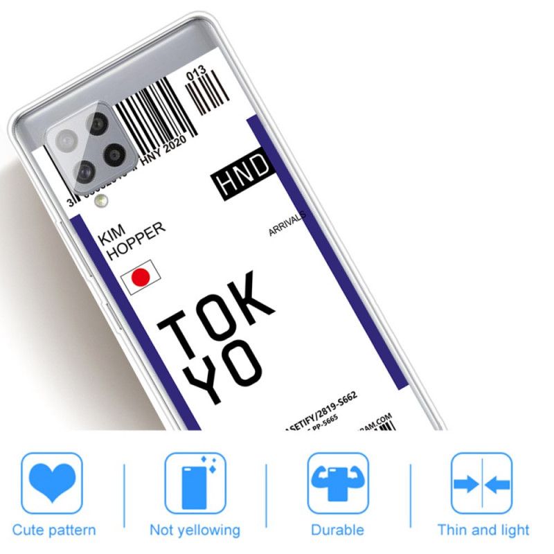 Skal Samsung Galaxy A42 5G Svart Boarding Pass Tokyo