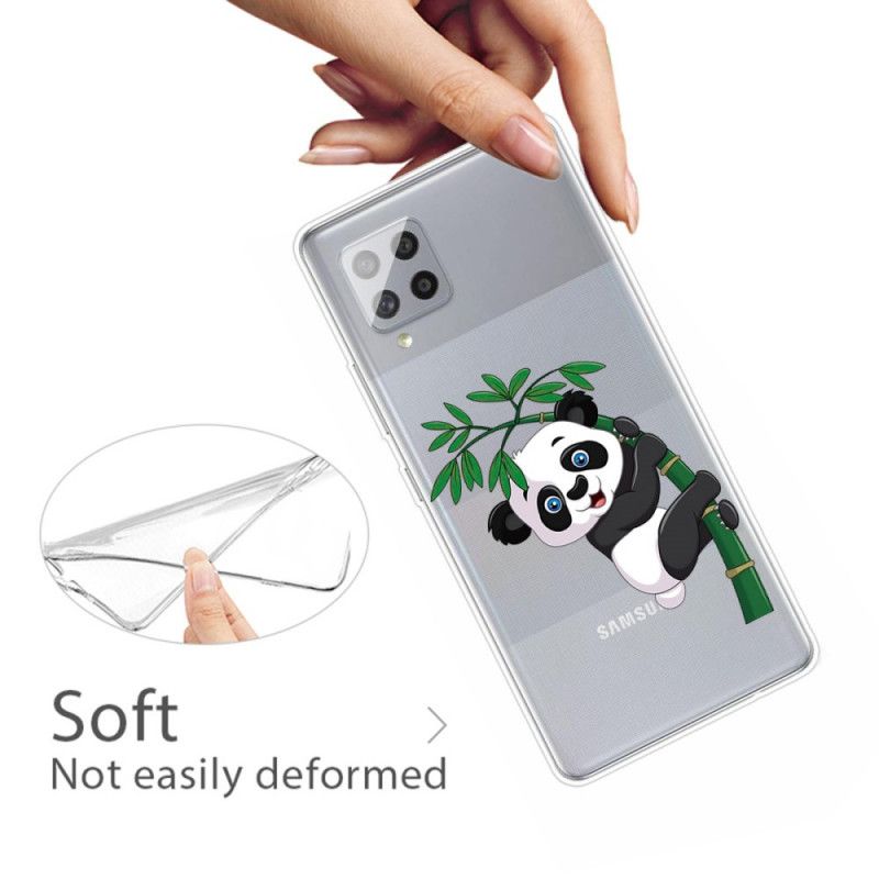 Skal Samsung Galaxy A42 5G Transparent Panda På Bambu