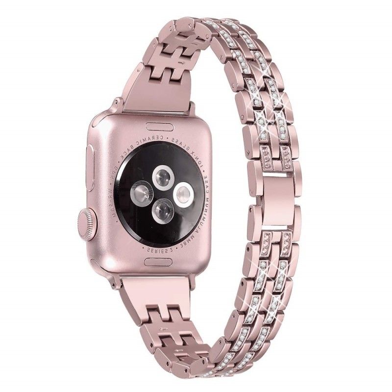Äppleklockarmband 44/42 Mm Rostfritt Och Strass