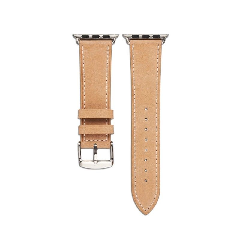 Äppleklockarmband 44/42 Mm Sömmar I Äkta Läder