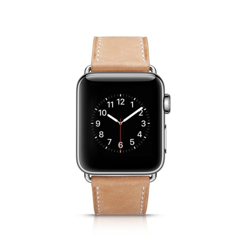 Äppleklockarmband 44/42 Mm Sömmar I Äkta Läder
