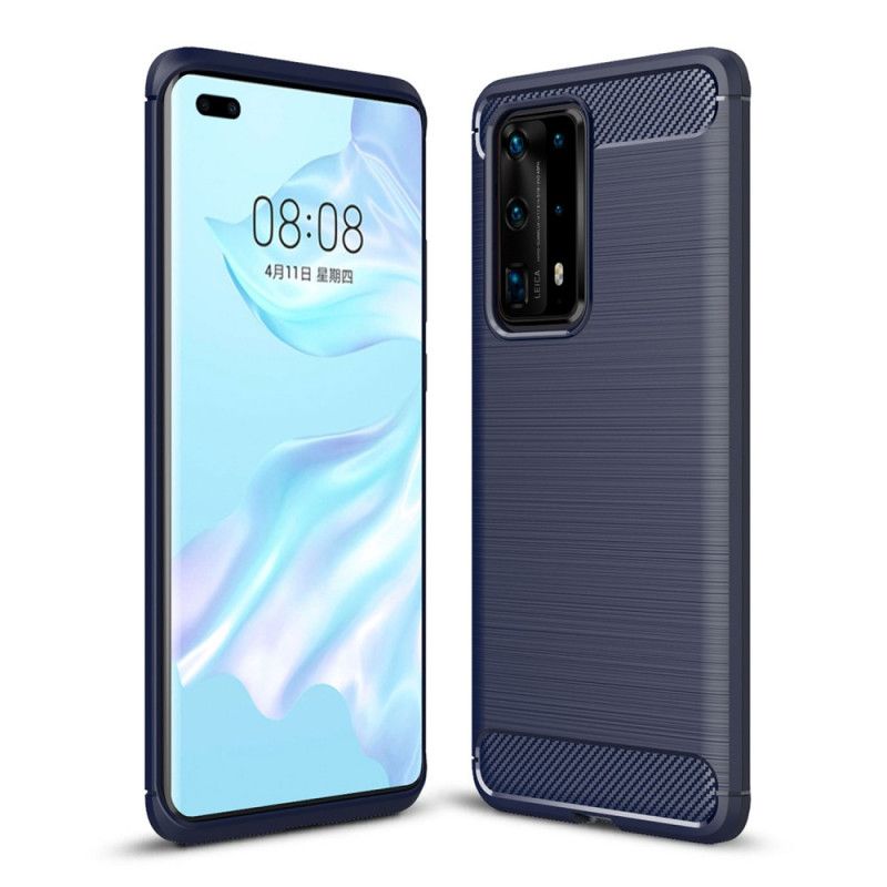 Skal för Huawei P40 Pro Plus Svart Borstad Kolfiber