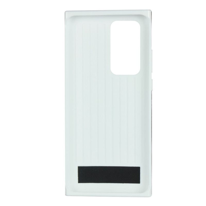 Skal Huawei P40 Pro Plus Svart Äkta Litchiläder Med Rem