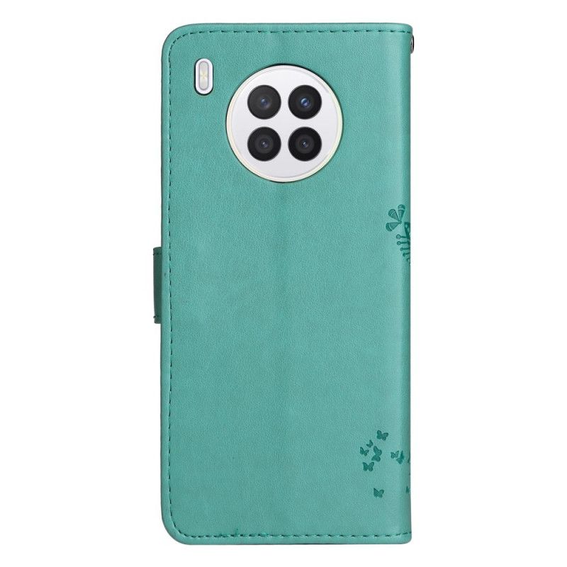 Fodral För Huawei Nova 8i / Honor 50 Lite Träd Och Stringkatt