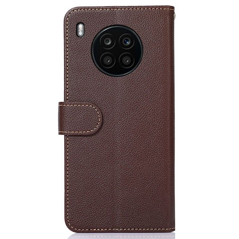 Läderfodral Huawei Nova 8i / Honor 50 Lite Telefonfodral Litchi Style Rfid Khazneh
