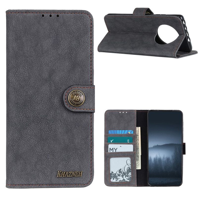 Läderskal Huawei Mate 40 Pro Svart Retro Khazneh Delat Konstläder