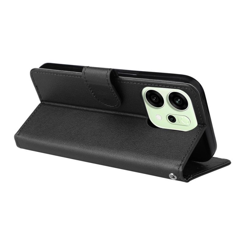 Fodral Oppo Reno 14 5g Enfärgad Lädereffekt Med Rem