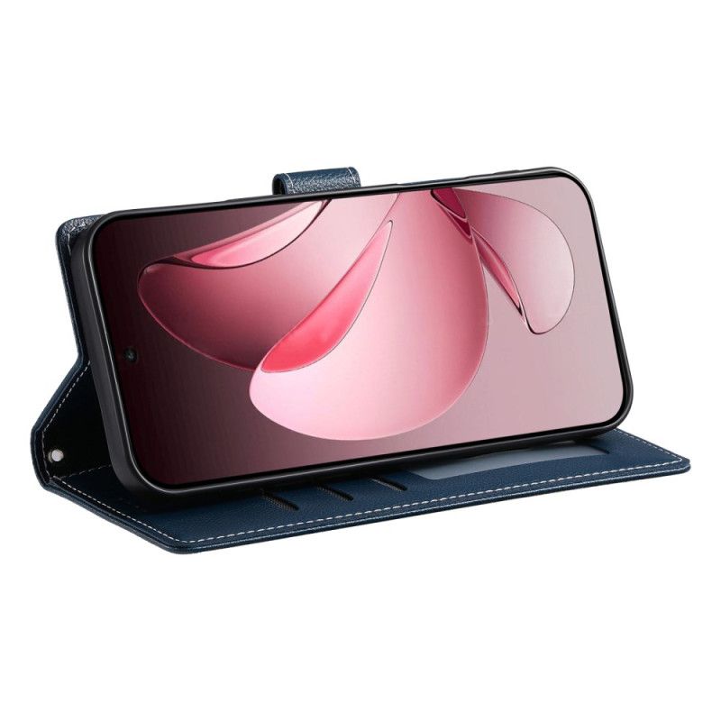 Läderfodral Oppo Reno 14 5g Telefonfodral Enfärgad Lädereffekt