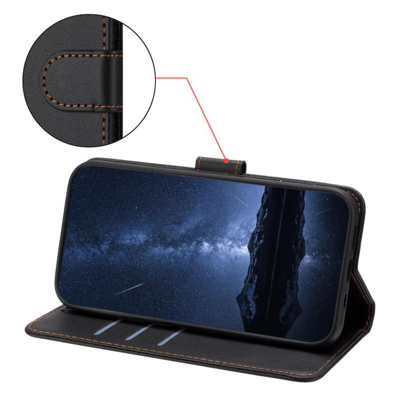 Läderskal Fodral Oppo Reno 14 5g Sömnad