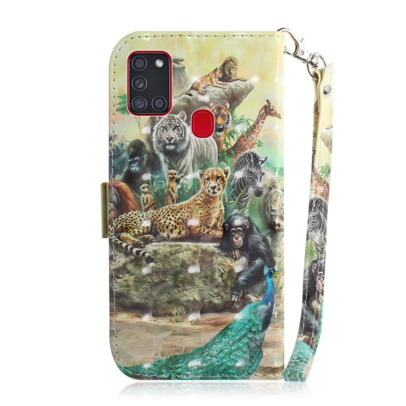 Fodral för Samsung Galaxy A21s Thong Safari Djur