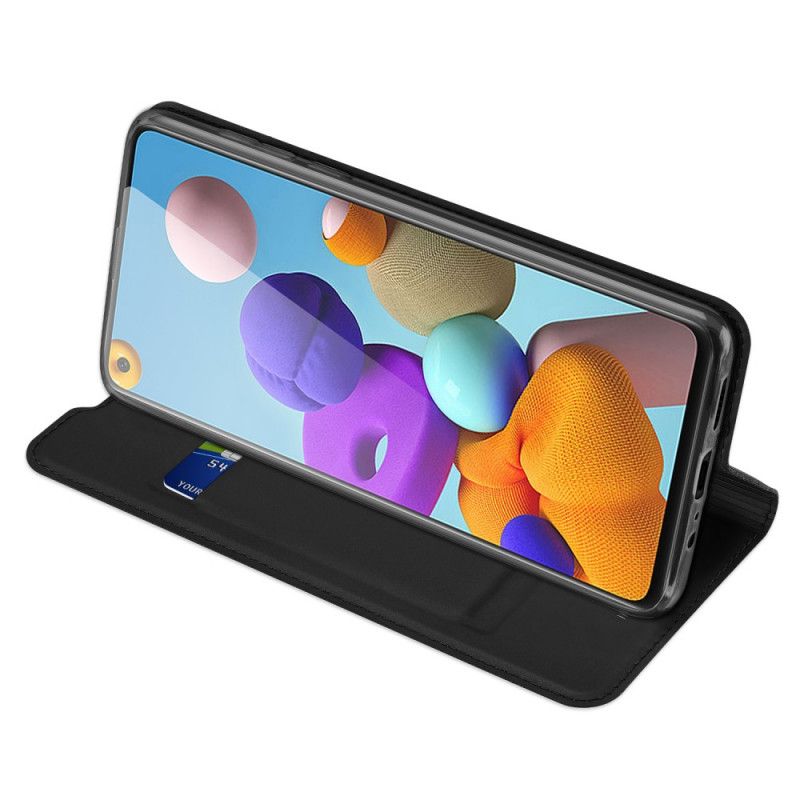 Folio-fodral för Samsung Galaxy A21s Svart Pro Dux Ducis Hud