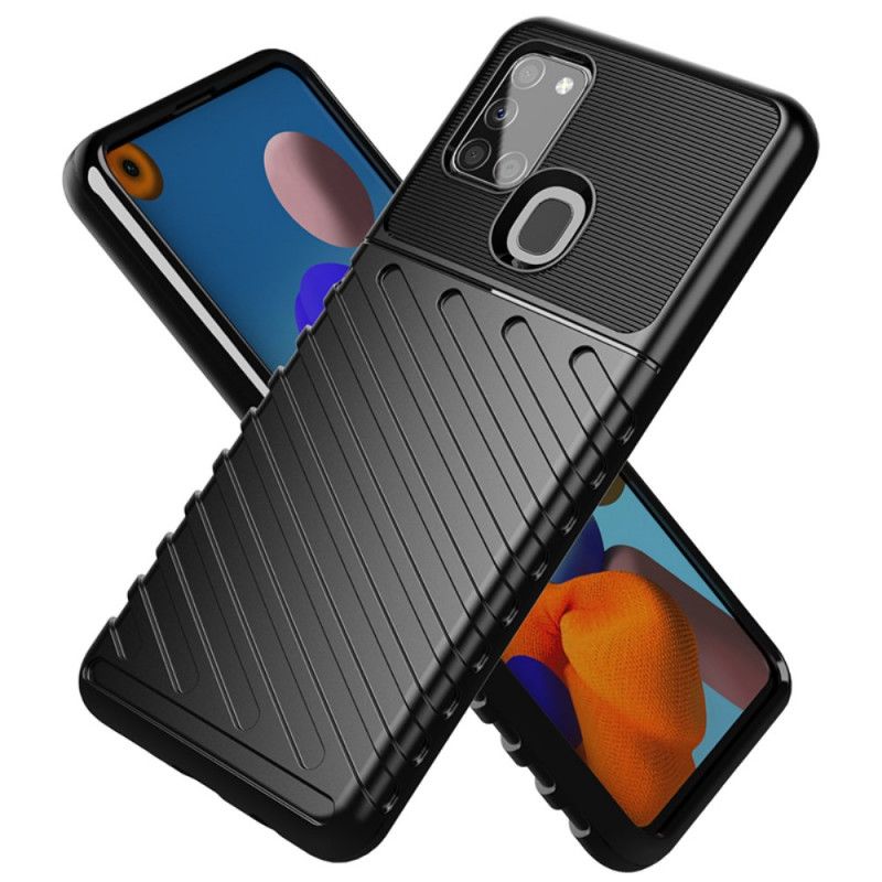 Skal för Samsung Galaxy A21s Svart Åskserie
