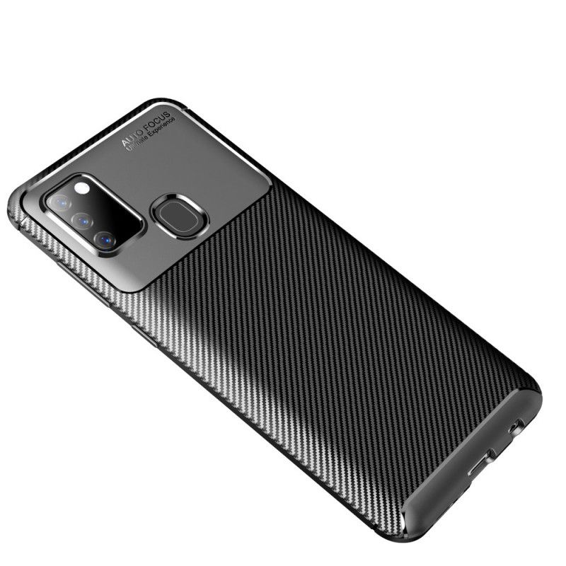 Skal Samsung Galaxy A21s Svart Flexibel Kolfiber