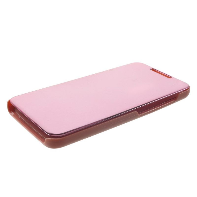 Folio-fodral Xiaomi Pocophone F1 Svart Spegel Och Lädereffekt
